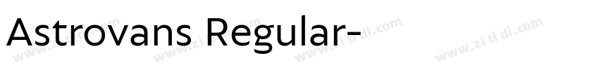 Astrovans Regular字体转换